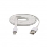 USB to Type-c data flat white color cable Electronic devices power or transmit data